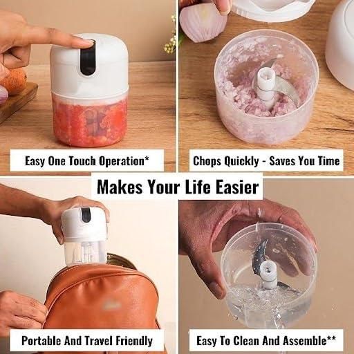 Mini Electric Garlic Chopper Portable Food Processor