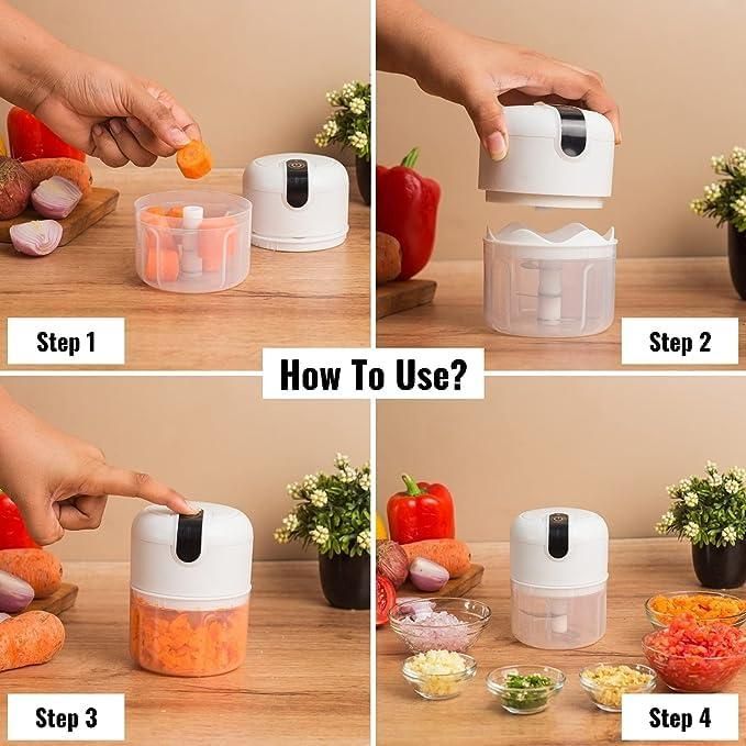 Mini Electric Garlic Chopper Portable Food Processor